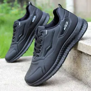 SEPATU SNEAKERS PRIA TERBARU KEKINIAN CASUAL SHOES SIZE 36-43 Hitam Sport Olahraga Kasual Running