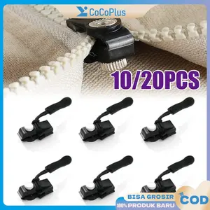 20PCS Resleting Zipper Pakaian Warna Hitam Universal Penarik Ritsleting Pengganti Tas Jaket Emergency Repair