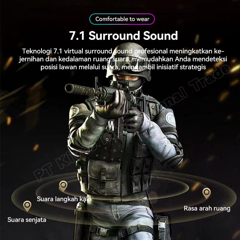 ASTON Headset Gaming Kabel USB Music In Ear Bass Handsfree for Ponsel Komputer PS4