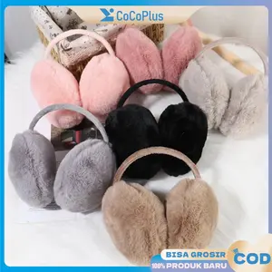 Earmuff Fashion Bando Aksesoris Fluffy Lipat Musim Dingin Lucu Fit Baby Balita Anak Sampai Dewasa Laki Perempuan Penutup Telinga
