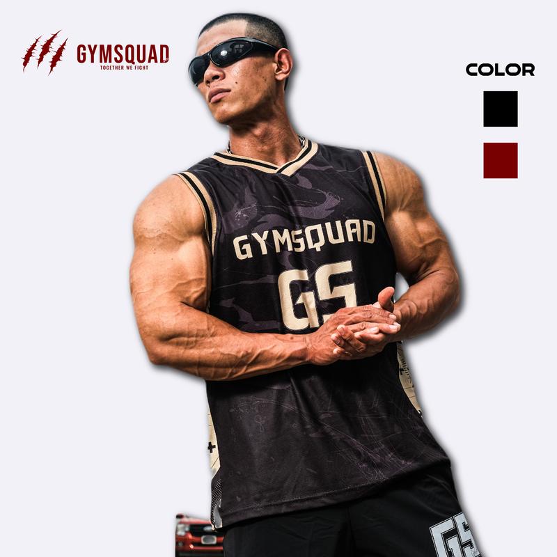 Áo Ba Lỗ Spider Phong Cách Bóng Rổ GYMSQUAD Chất Mè Thoáng Khí Co giãn Mensport jersey Trang Phục