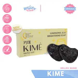 PROMO  | KIME LUMINIZING JEJU BRIGHTENING SOAP KIME SKINCARE SABUN BATANG DAPAT 2PCS SABUN MANDI GENTLE EXFOLIATOR BY KIME