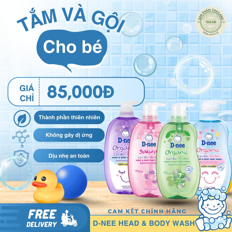 Sữa tắm gội toàn thân Dnee Organic cho bé 380ml - Dnee Organic An toàn dịu nhẹ - Tem chính hãng Đại Thịnh 