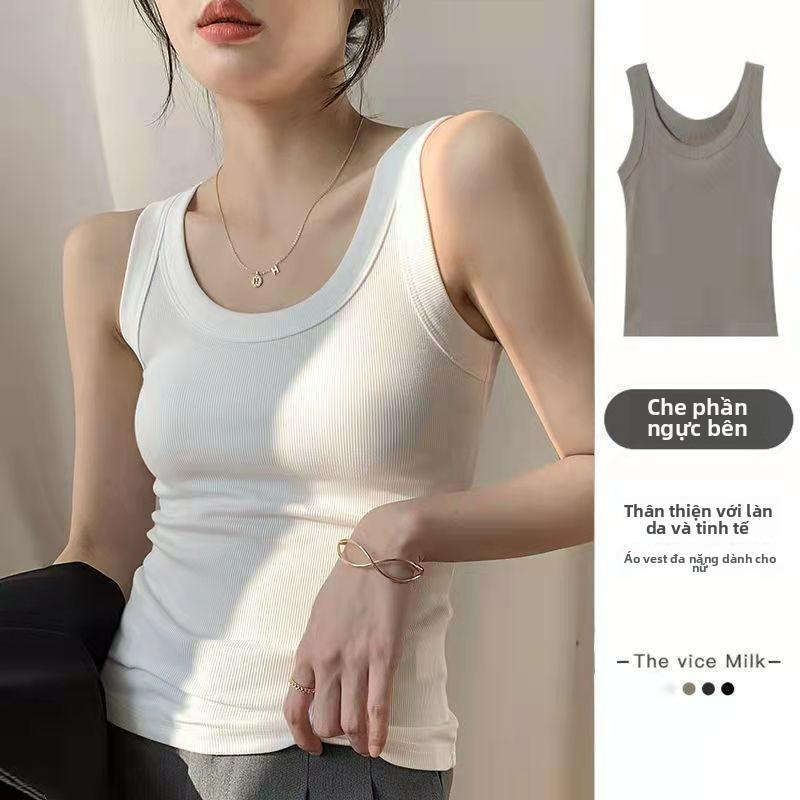 Áo Vest Cổ Yếm Lưng, Vải Modal Mới, Mỏng, Không Tay, Chống Trượt, Thích Hợp Cho Mùa Hè Và Mùa Xuân, Nữ, Cỡ 45kg-75kg áo  ba  lỗ  nữ  form  rộng  cá  tính áo  3  lỗ  có  mút  sẵn zahide  crop  top áo  lưới  đi  biển zipstring  shark  tank áo  dây  xích  sa 4