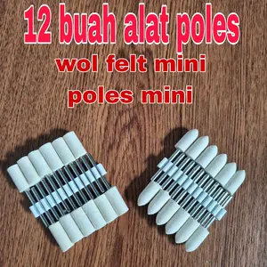 12 Buah Alat Poles Wol Felt Mini Poles Mini untuk Polesan Kualitas Tinggi