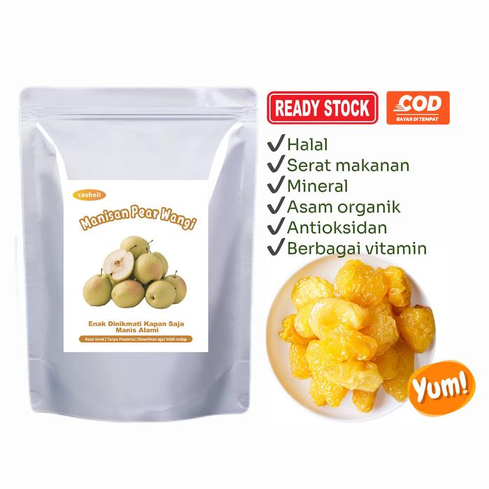 Gambar casheli Soft Dried Pear 250g - Manis Alami & Kaya Serat- manisan sehat alami dari casheli Crispy Snack Kota Administrasi Jakarta Utara Tokopedia