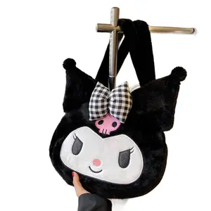 Tas Totebag Motif Boneka Resleting Kapasitas Besar I Tas Bahu Bahan Bulu halus Wanita Perempuan