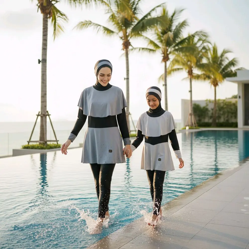 Baju Renang Muslimah Anak 9–15 Syari Wanita Tahun Model Terbaru dengan Desain Elegan dan Nyaman  Remaja