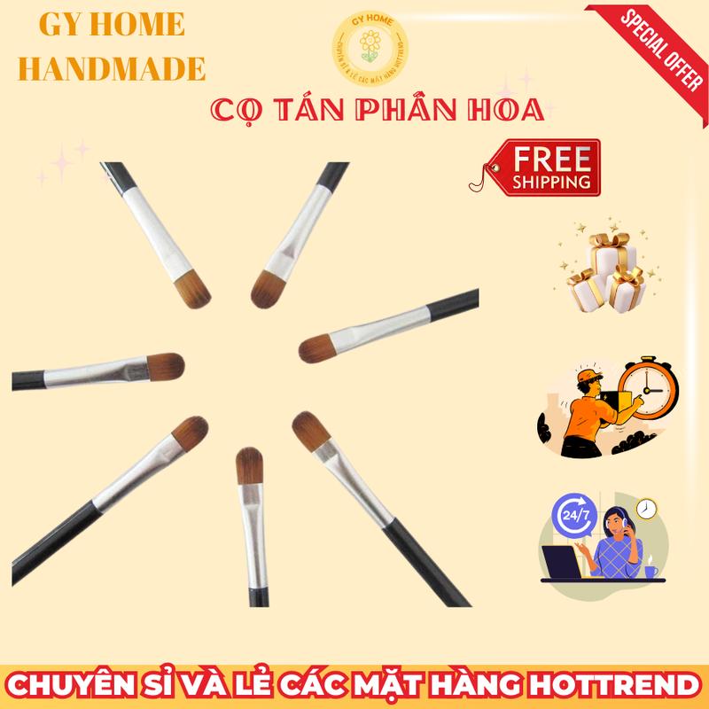 Cọ Tán Phấn Cọ Tô Phấn Hoa Kẽm Nhung Đồ Handmade DIY- GYHOME
