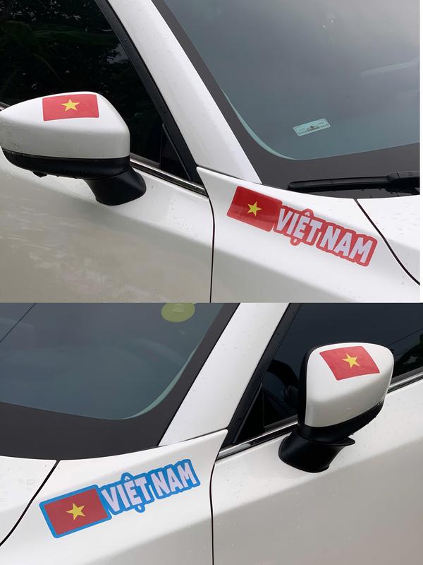 Tem Cờ Việt Nam dán xe trang trí capo cánh cửa... xe oto xe máy xe tải SL:1 Nhãn dán tem dán sticker dễ dàng sử dụng