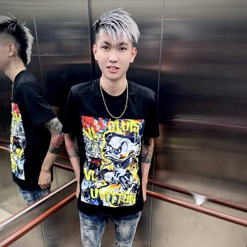 Áo phông nam luôn vui tươi in pet cotton lạnh 280gsm thiết kế độc đáo cho phái mạnh