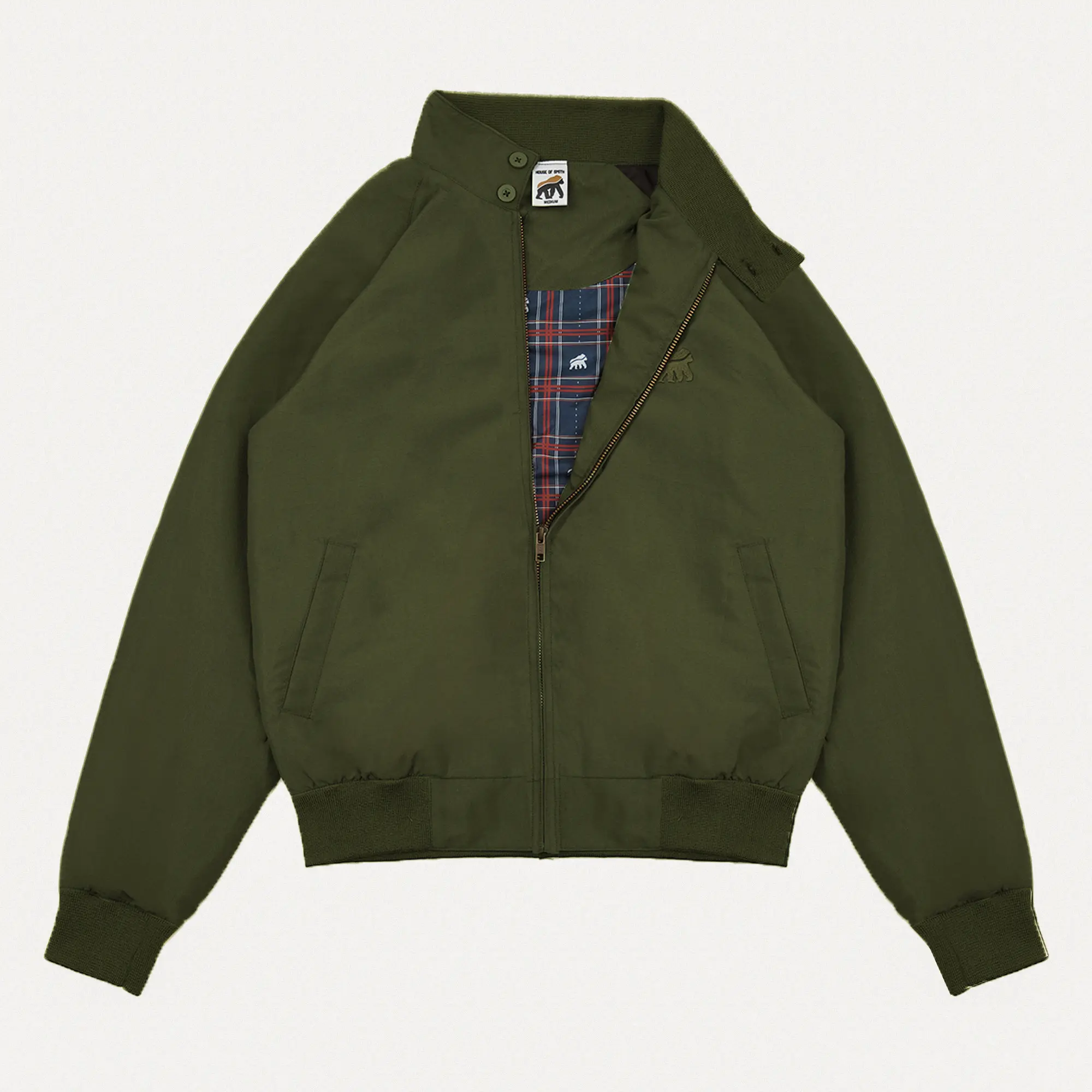 House of Smith PKU Jaket Harrington Pria - Hangor Olive #3 - Harrington Jacket