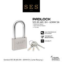 Gambar Gembok - Padlock SES BS 601 BH - 60MM ( Leher Panjang ) - Satin Nickel dari SES Official Store Kota Administrasi Jakarta Utara 1 Tokopedia