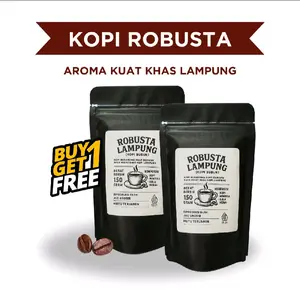 KOPI ROBUSTA LAMPUNG 150 GRAM PROMO!!! Kopi Instan Bubuk Air Biji Gula