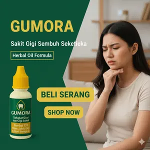 GUMORA HERBAL TETES MENGATASI SAKIT GIGI, GUSI BENGKAK DAN GIGI BERLUBANG SERTA AMAN UNTUK ANAK NEW FORMULA HERBAL.