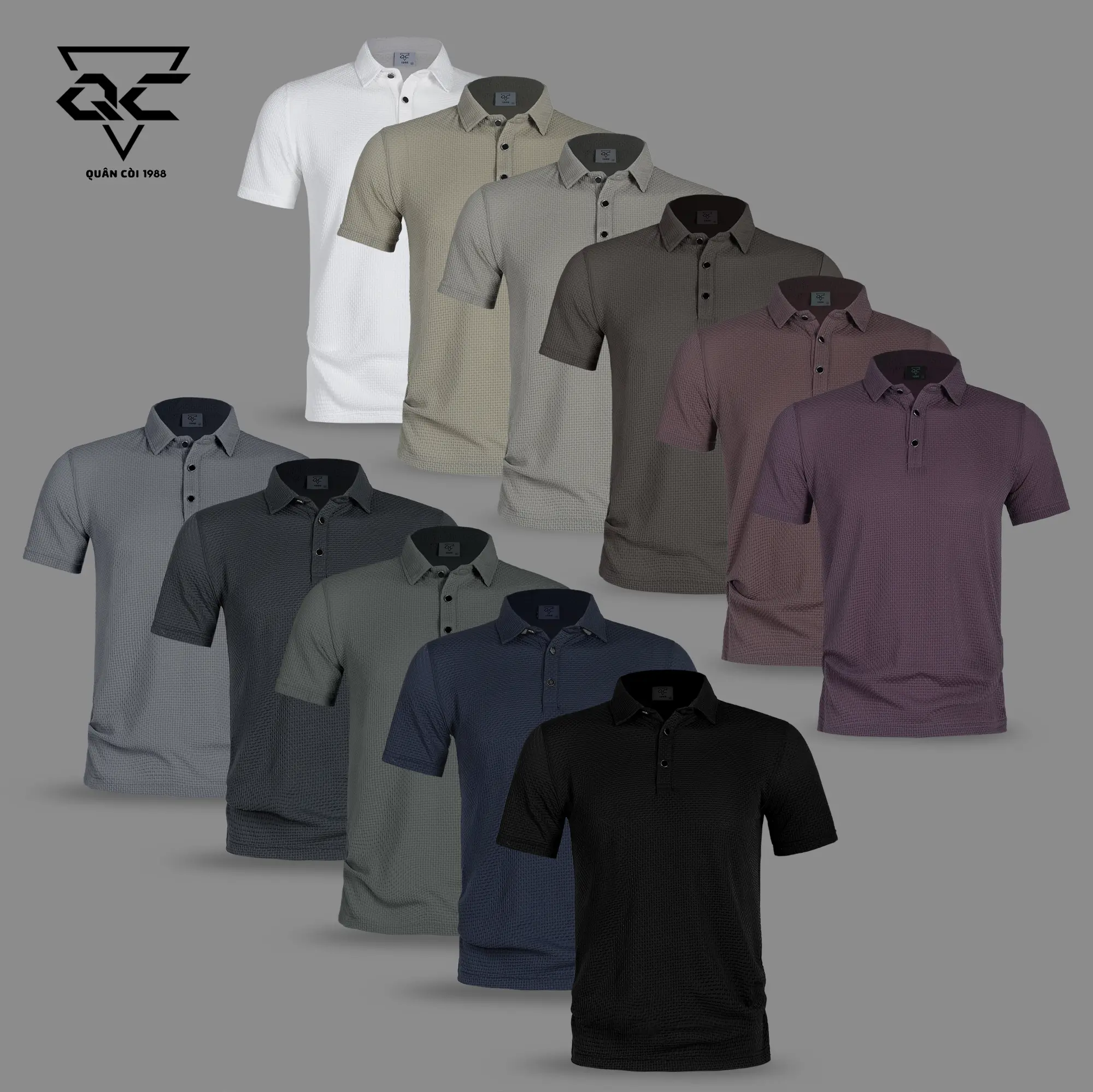 Áo polo thun cộc tay Nam ,Nữ At: 282 ( Quân còi 1988 ) chất vải cotton  băng lạnh  dệt gân  thoáng mát  Menswear Trắng Cổ Tròn