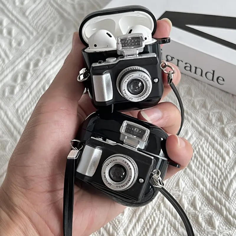 Ốp Tai Nghe Bảo Vệ Tai Nghe, Chất Liệu Silicon Mềm, Có Dây Đeo, Dành Cho Apple Airpods 3 2 1 Pro, Tương Thích Với Air Pods Thế Hệ Thứ 3 Phụ Kiện