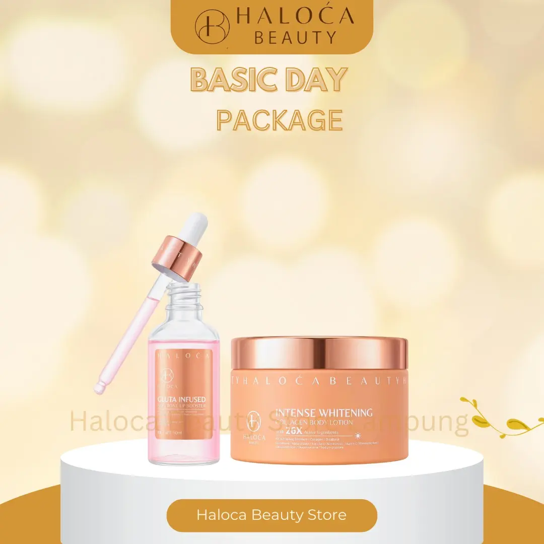 [ HALOCA BEAUTY ] (BASIC DAY) FOR NIACINAMIDE 5% (1PCS) HB Bibit Collagen Body Lotion 26x Active Ingeredient + Gluta Infused Whitening Skin Tone Up Booster