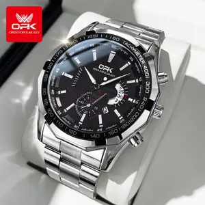 OPK Jam Tangan Pria Original Anti Air Keren 2025 Tahan Bisnis Kuarsa Asli New Arrivel Model Terbar Hitam Watches Kaca COD (New Style 8127)