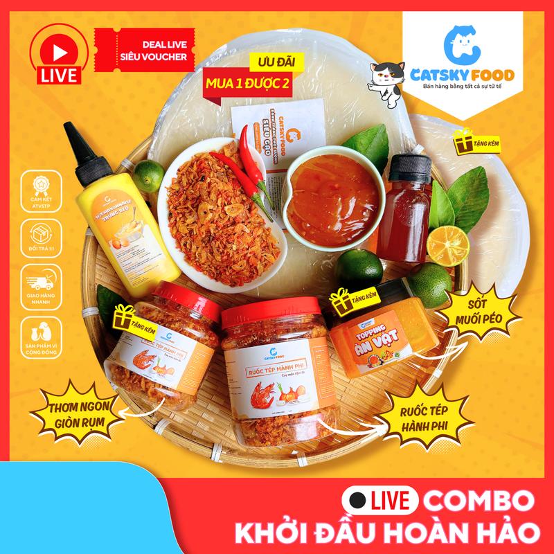 [Deal Sốc] Khởi Đầu Hoàn Hảo Mua 1 Được 2 - Catsky Food -  Ruốc Tép Khô Hành Phi Hương Vị Đậm Đà, Bơ Trứng, Đồ Ăn Vặt Snack Food