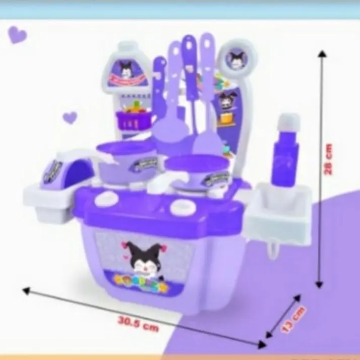 MAINAN ANAK MASAK-MEMASAK DAPUR KUROMI SANRIO KITCHEN SET COOKING MAMA IM-53114 Play  Toys