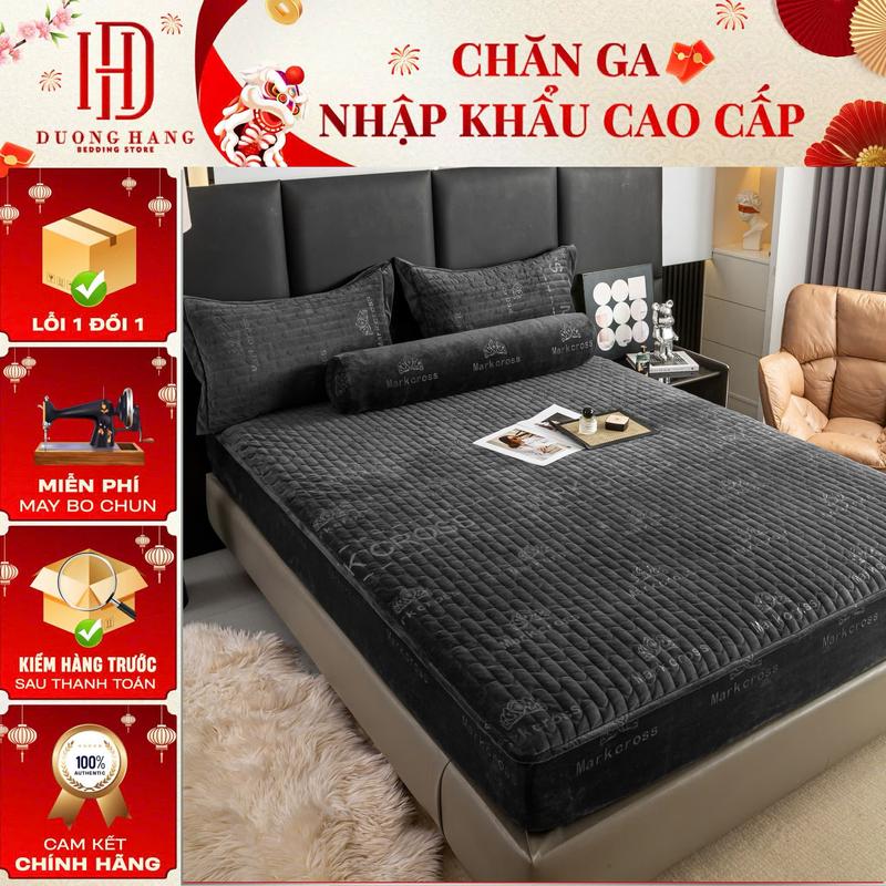  MARKCROSS x FREEMONDE - Ga Gối Nỉ Nhung Trần Bông giữ nhiệt cực ấm Mùa Đông 2025  kèm vỏ ôm - không chăn  