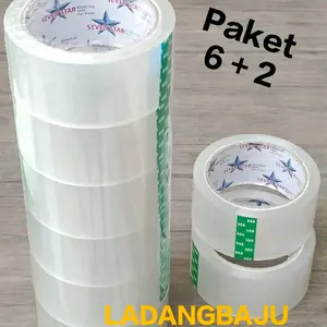 Lakban Hemat 45mm Seven Star 60m [Paket 8 pcs]