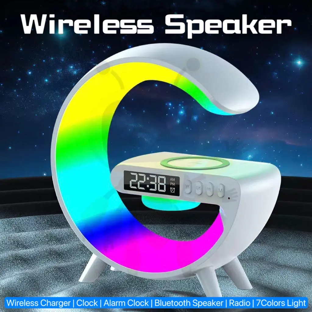 BEEDIGITAL COD 3in1 Bluetooth Speaker G63 With Wireless Charging Full RGB Ambient Light FM Radio Speaker Jam