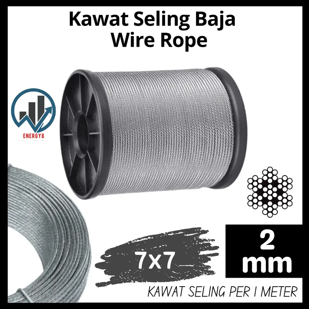 KAWAT SELING 2mm - KAWAT SELING BAJA - WIRE ROPE 7x7