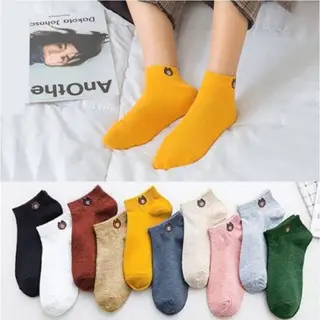 BAS K1 Kaos Kaki Pria Wanita Motif Beruang Kaos Kaki Semata Ankle Socks