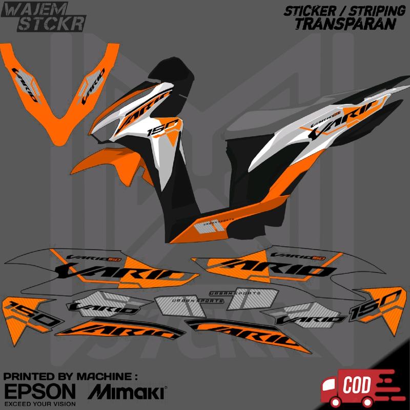 STRIPING TRANSPARAN VARIO NEW 125 150 GEN 1 CUSTOM VIETNAM 5