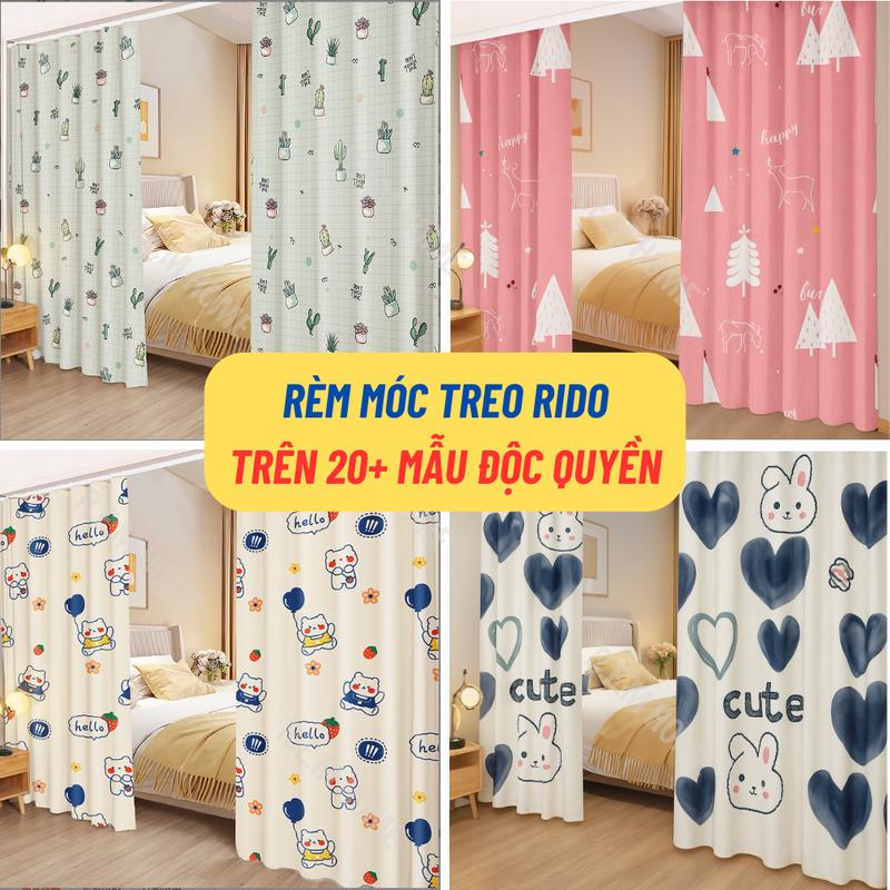 Rèm che gác trọ, rèm rido ngăn phòng trọ bằng vải polly với nhiều ...