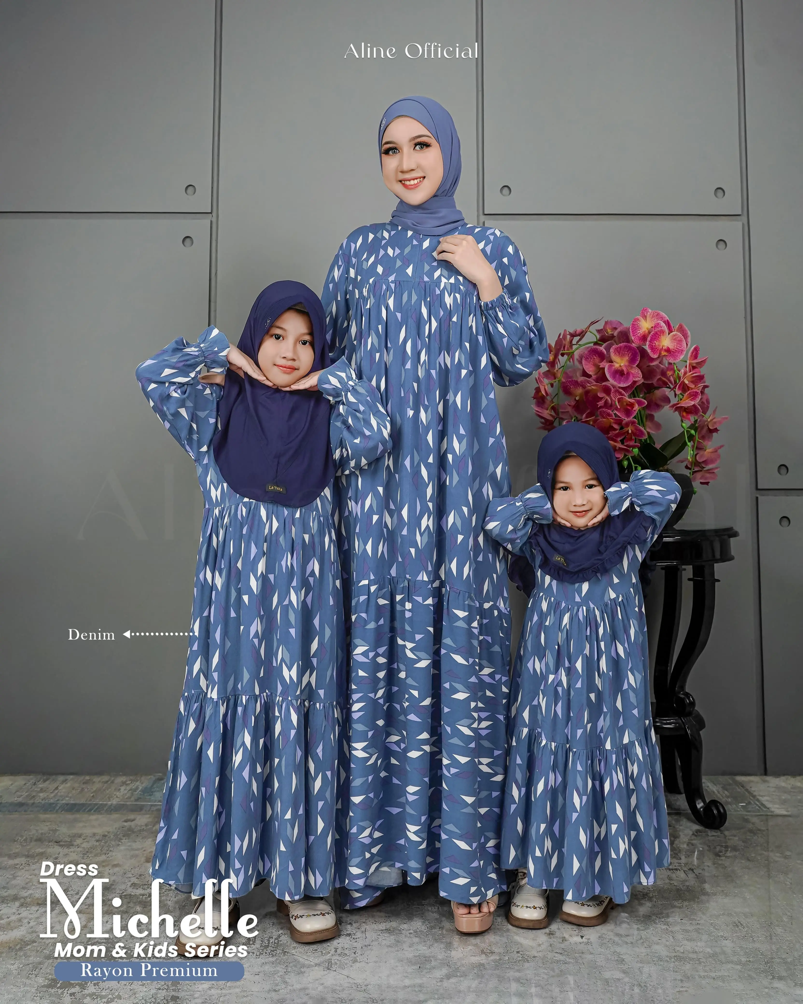 Michelle Dress Series Mom and Kids by Aline Official