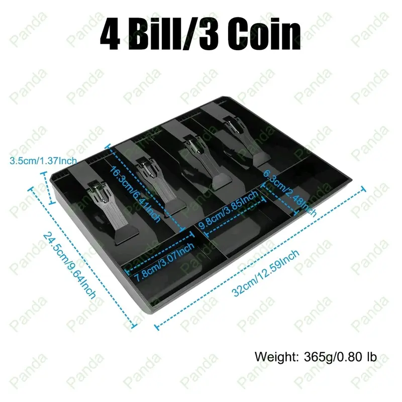 Laci kasir uang 3/4/5 Kisi Laci uang Untuk mesin kasir Tempat penyimpanan uang Toko laci kas Tempat uang baki Cash Drawer Tray plastik 7