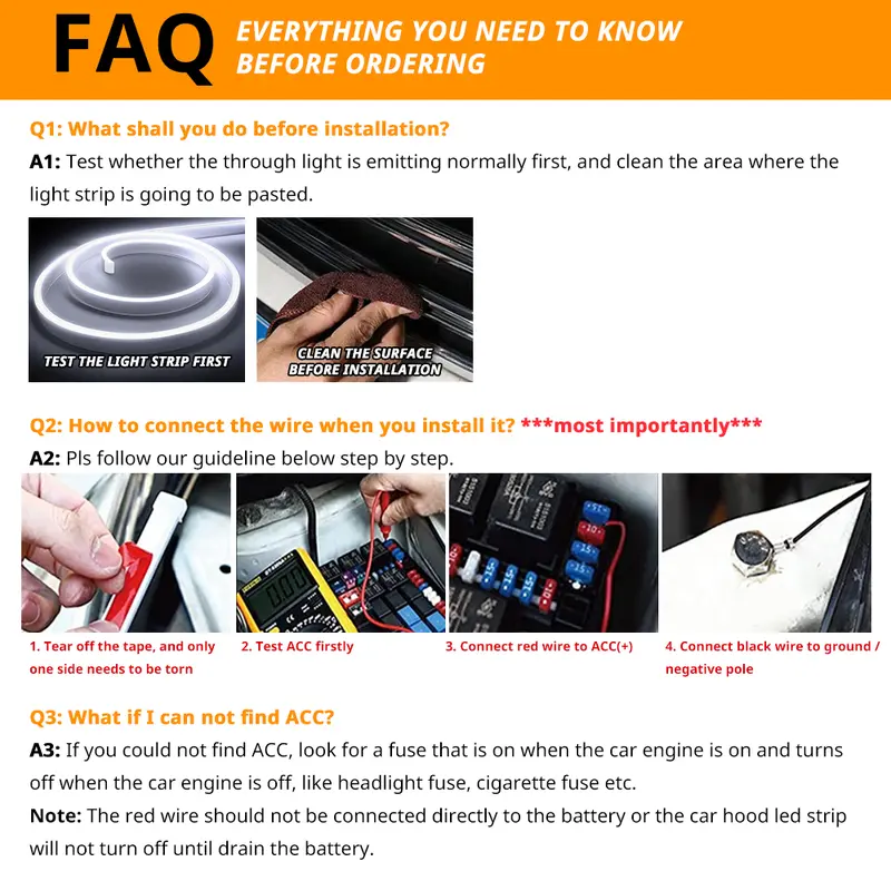 LED Car Hood Light Strip, Dynamic Scan Start-up 71 79 87 inch Flexible Waterproof DRL Daytime Running Lights, Universal Engine Cover Exterior Decoration Accessories for Cars SUV Truck, Car, BMW, Essential Goodies Light Bars Product, custom lighting 2