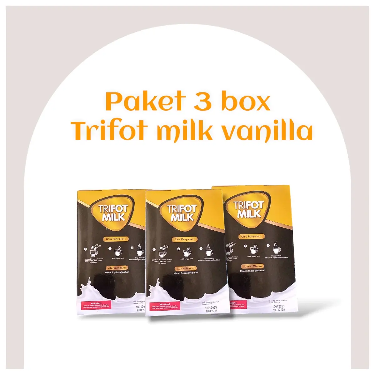 Paket 3 box susu trifot susu sapi bubuk rasa vanilla untuk anak dan dewasa
