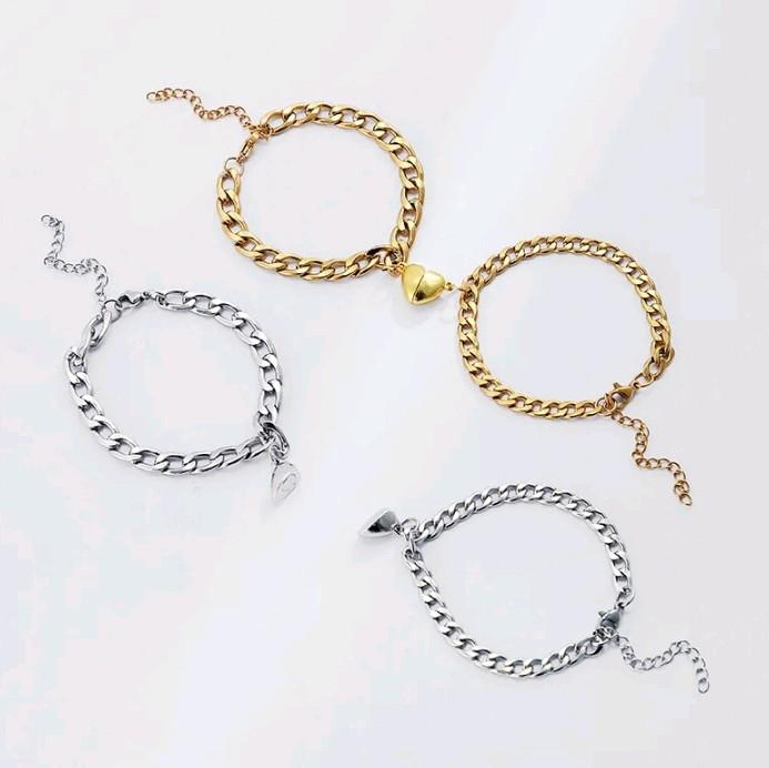 Bracelets Titanium Sisik Naga Couple Tahan Karat Terlaris dengan Magnet Desain Gelang 4