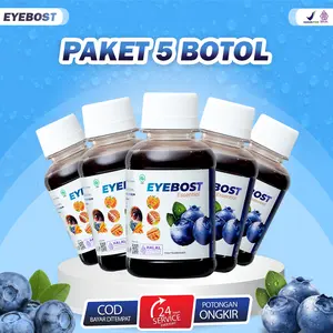 PAKET 5 BOTOL - Madu Eyebost vitamin Untuk Kesehatan Mata minus Bantu Masalah Mata Buram Mata Kering Lemak Mata [ORIGINAL]