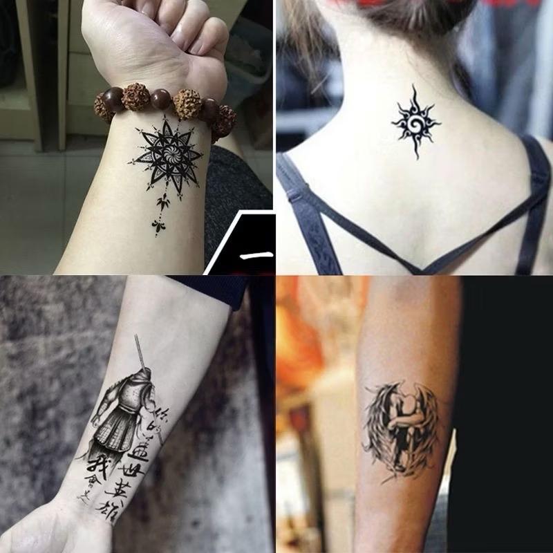 Tatto Temporer motif kecil, Tato temporary Stiker Tato Halal Naga Tengkorak iluminati kalajengking isi 2 pac random (BISA COD) Tubuh Bunga 5