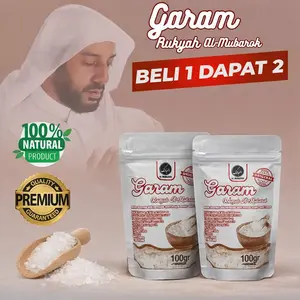 BELI 1 DAPAT 2 - Garam Ruqyah Al Mubarok 100gr - Memberikan Aura Positif Therapy Ikhtiiar Mandi Peel Badan - Perawatan Tubuh - TERLARIS - BEST SELLER - Rukiyah Rukyah