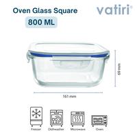 Gambar Vatiri Oven Glass Wadah Makan Microwave 800mL Square - Kotak Makan Kaca Bening PS800YG dari VATIRI HOME STORE Kota Administrasi Jakarta Pusat 2 Tokopedia
