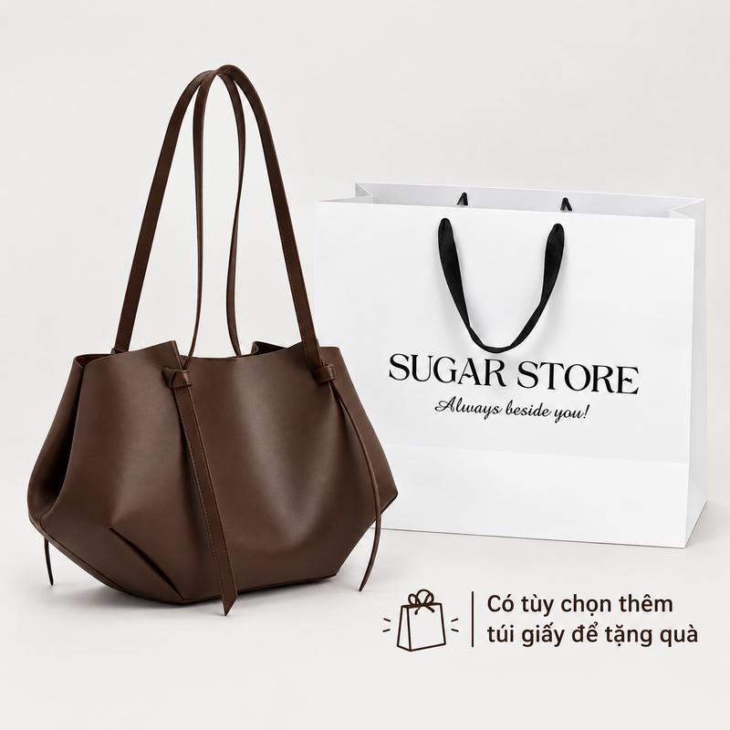 [TặngVi] Túi Espresso Brown Tote Bag Khoang Chứa Rộng Đi Làm Đi Chơi, Làm quà tặng 2026