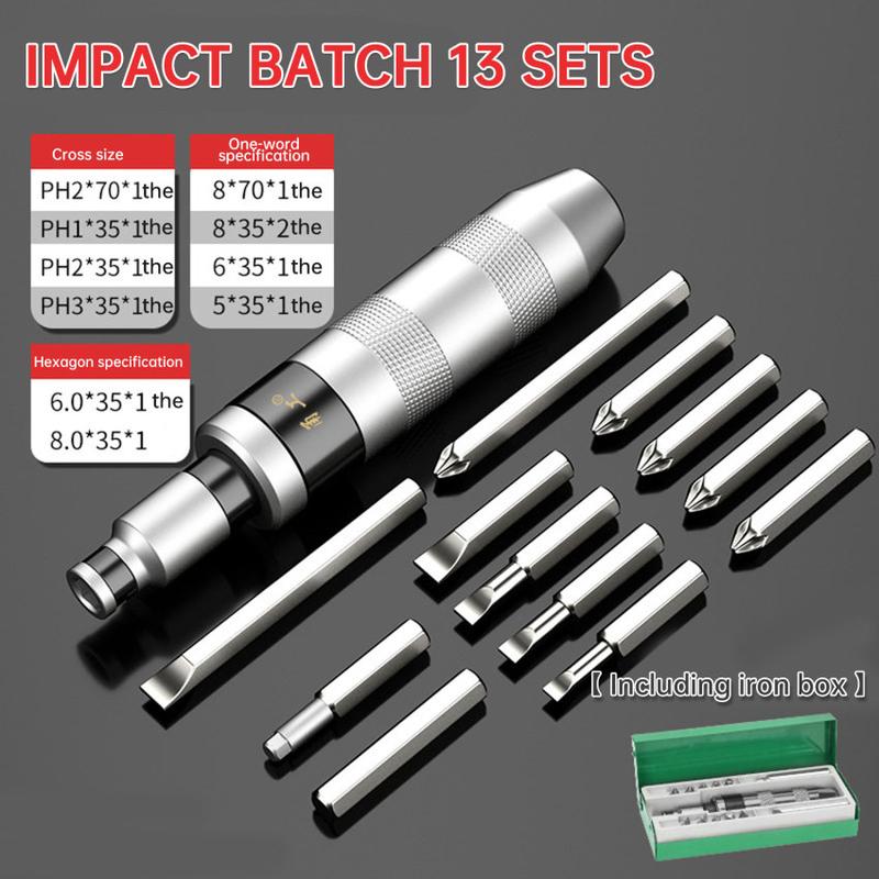 Product Introduction of 13Pcs/set Chrome Vanadium Steel Impact Screwdriver Set Household Electric ScrewdriverCordless Screwdriver Impact Driver 45