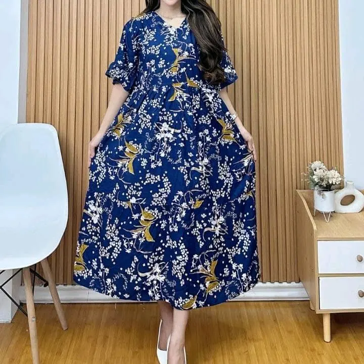 Delia dress Bunga/midi bunga 3