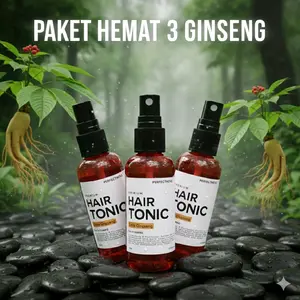 3 PCS  HAIR TONIC EXTRA Ginseng RAMBUT VITAMIN PENUMBUH RAMBUT DAN PELURUS RAMBUT 60 ml PRIA dan Wanita