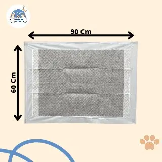 Underpad perlak alas pipis anjing carbon ukuran 60 cm x 90 cm - 1 pack 1