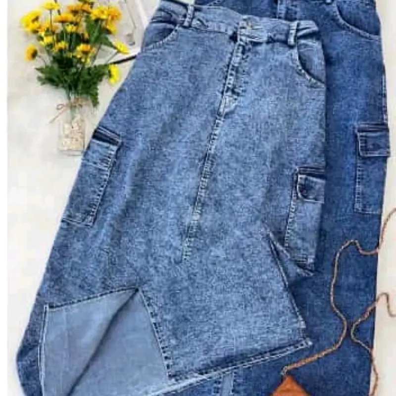 Rok jean span cargo strit 0
