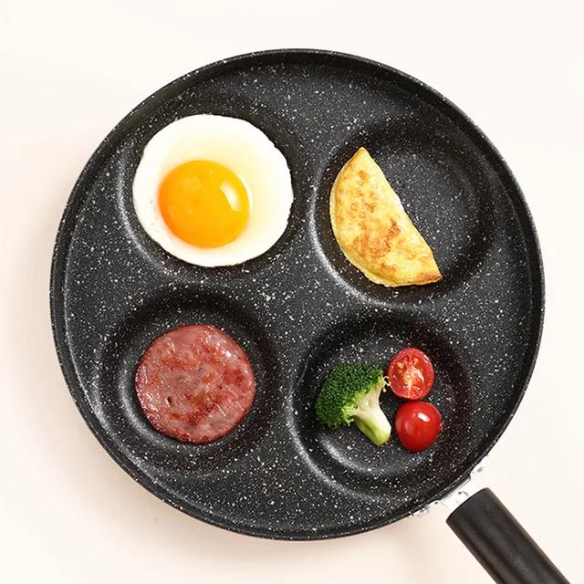 Cetakan Telur Ceplok Teflon Telur Besar Diameter 24cm  4 Lobang Anti Lengket High Quality Penggorengan Telur Pancaker 9