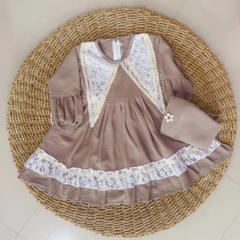 Gamis Anak Sakura Murah  FREE HIJAB - Bahan Cringkle 1 - 9 Tahun 4