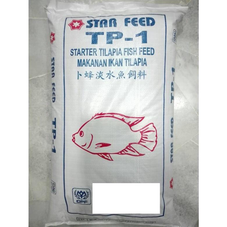 Star Feed TP1 Tilapia Fish Feed 1mm 20kg 32% Protein Pond Makanan Ikan Kolam